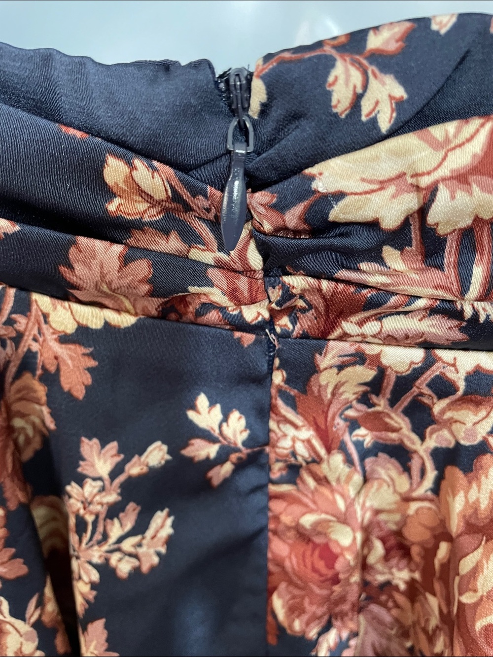 Altar'd State Annmarie Navy/Brown Floral Cutout Dress - Picture 2 of 10